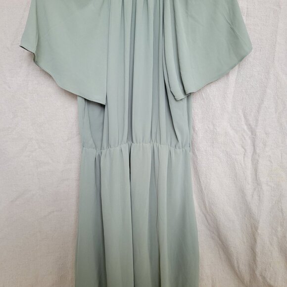 NWT - H&M Sage Green Flutter Sleeve Dress – Size S - Picture 4 of 6